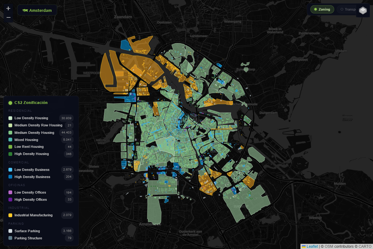 Zoning map of Amsterdam