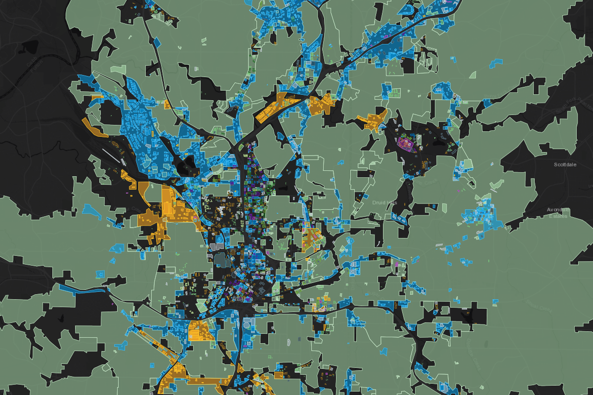 Zoning map of Atlanta, GA