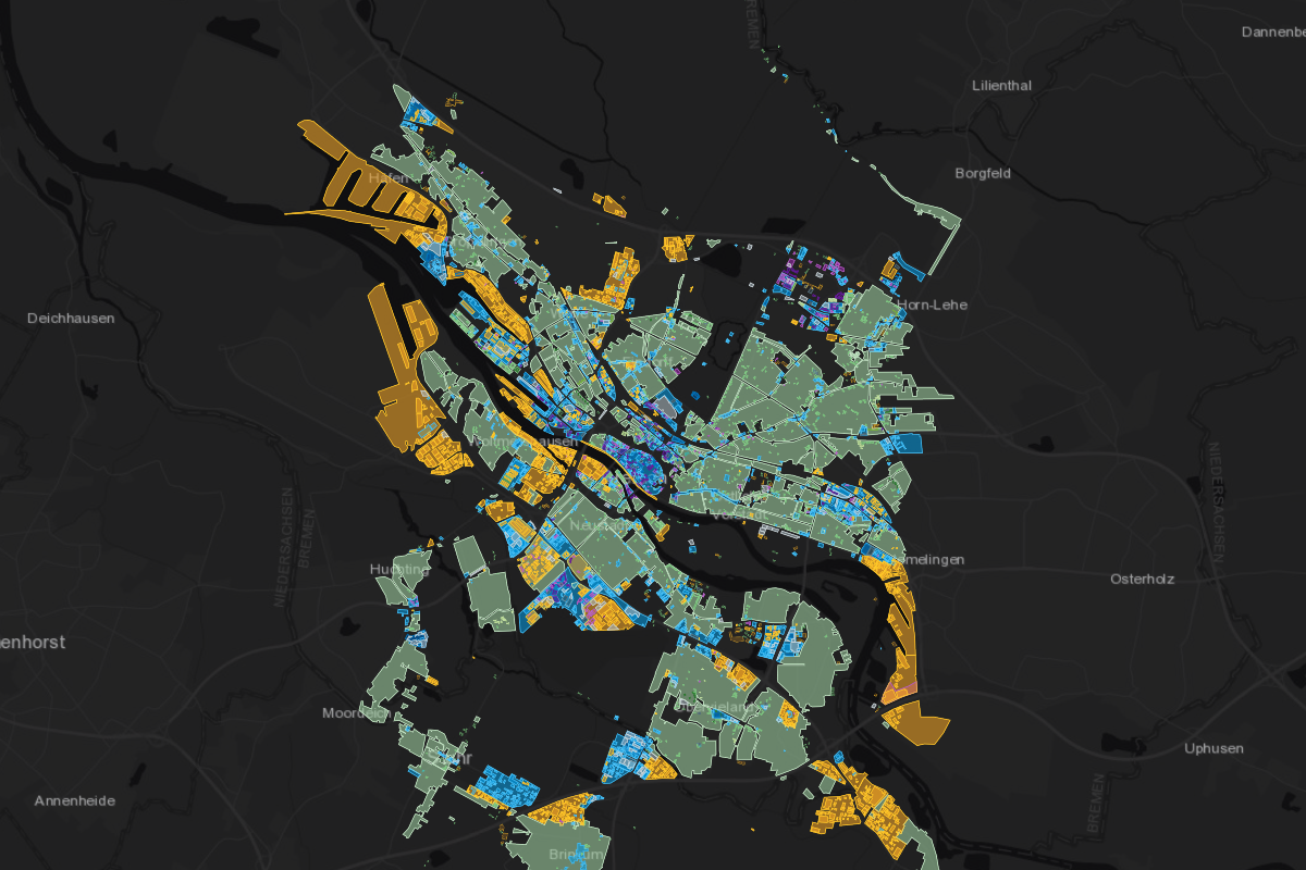 Zoning map of Bremen, Germany