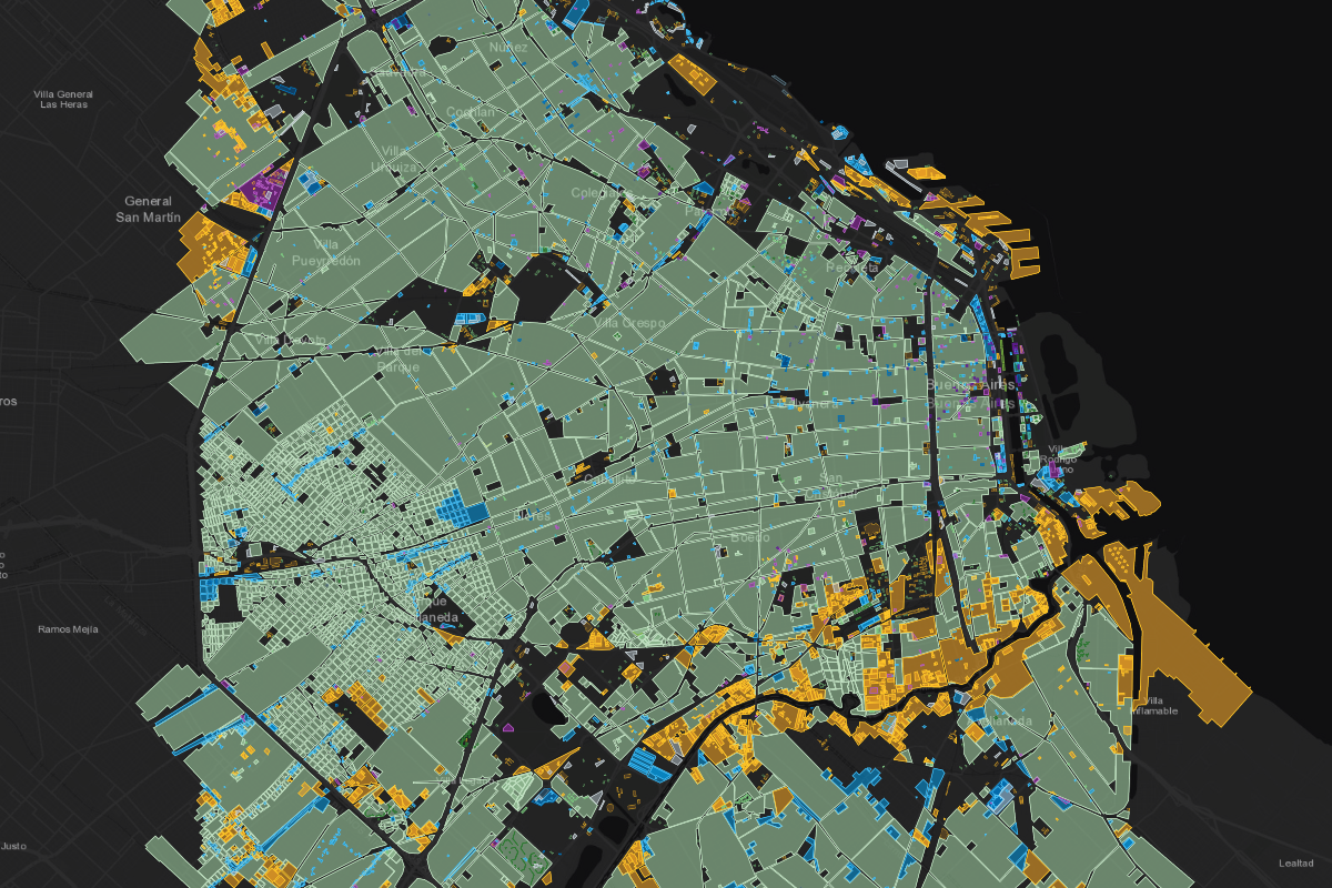 Zoning map of Buenos Aires, Argentina