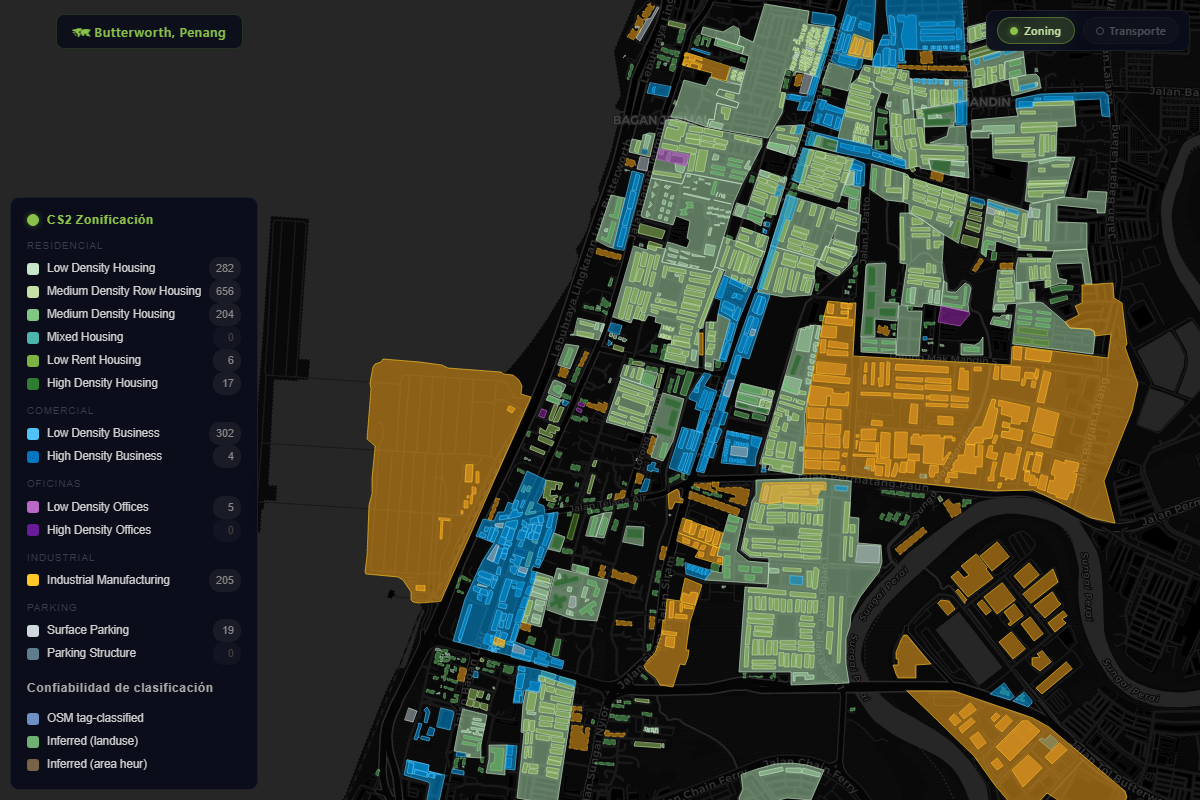 Zoning map of Butterworth, Penang