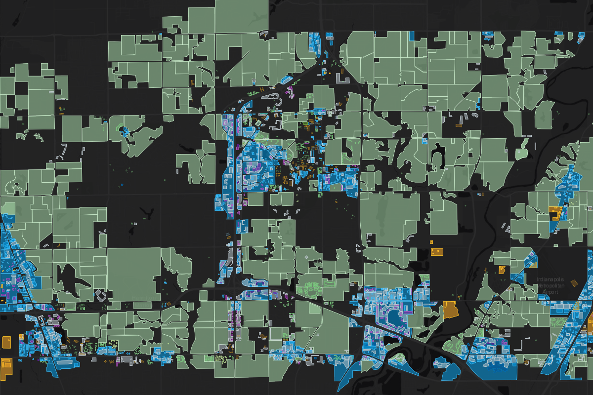 Zoning map of Carmel, IN