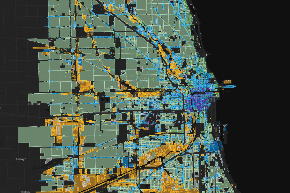 Zoning map of Chicago, IL