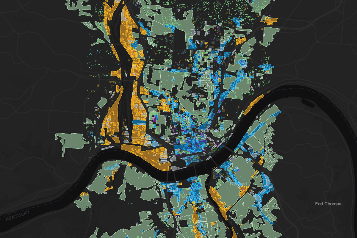 Zoning map of Cincinnati, OH