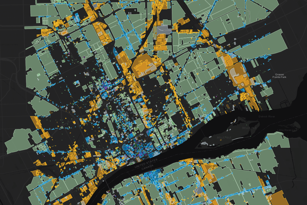 Zoning map of Detroit, MI