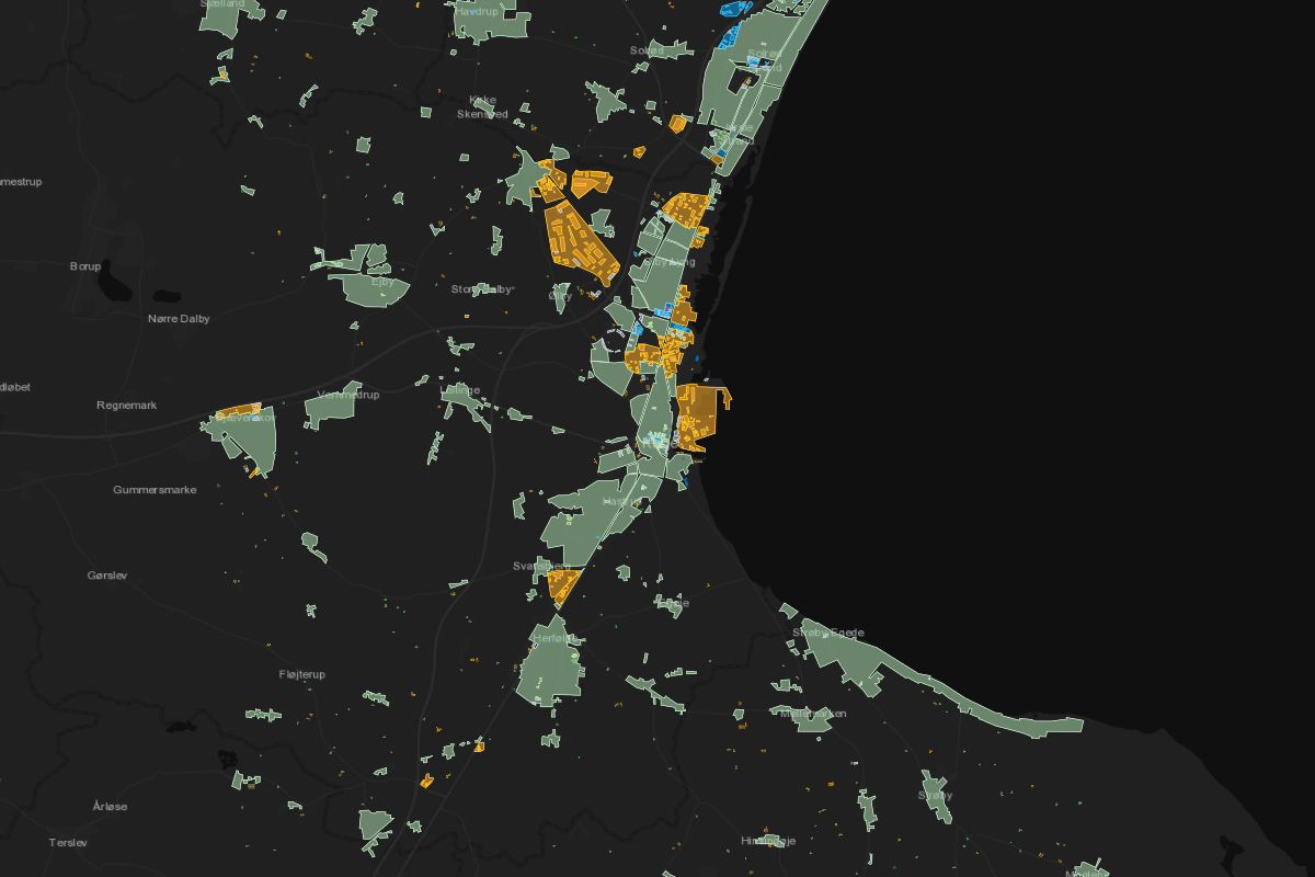 Zoning map of Køge, Denmark