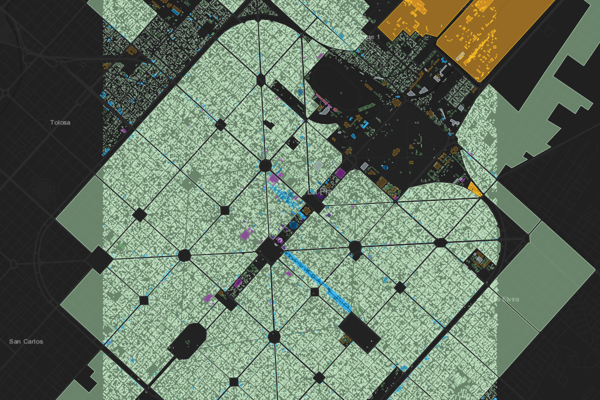 Zoning map of La Plata, Argentina