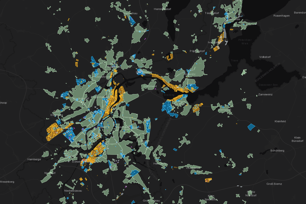 Zoning map of Lübeck, Germany