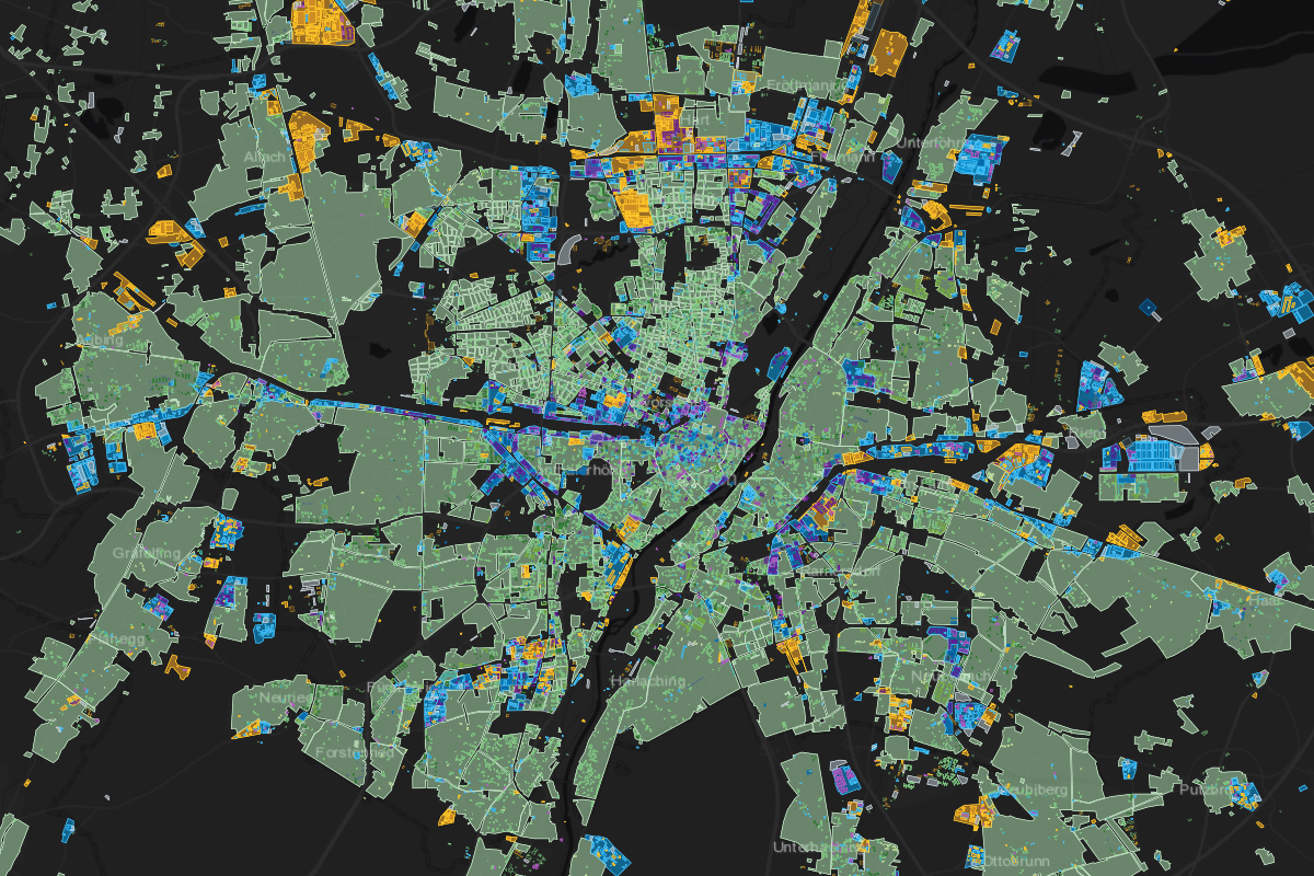 Zoning map of Munich, Germany