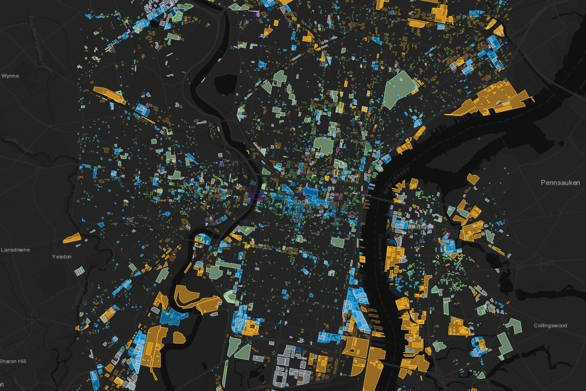 Zoning map of Philadelphia, PA