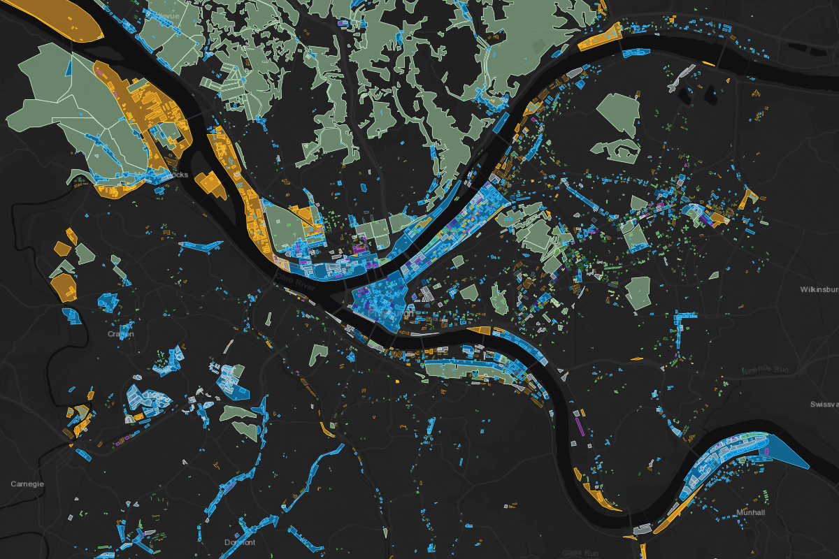 Zoning map of Pittsburgh, PA