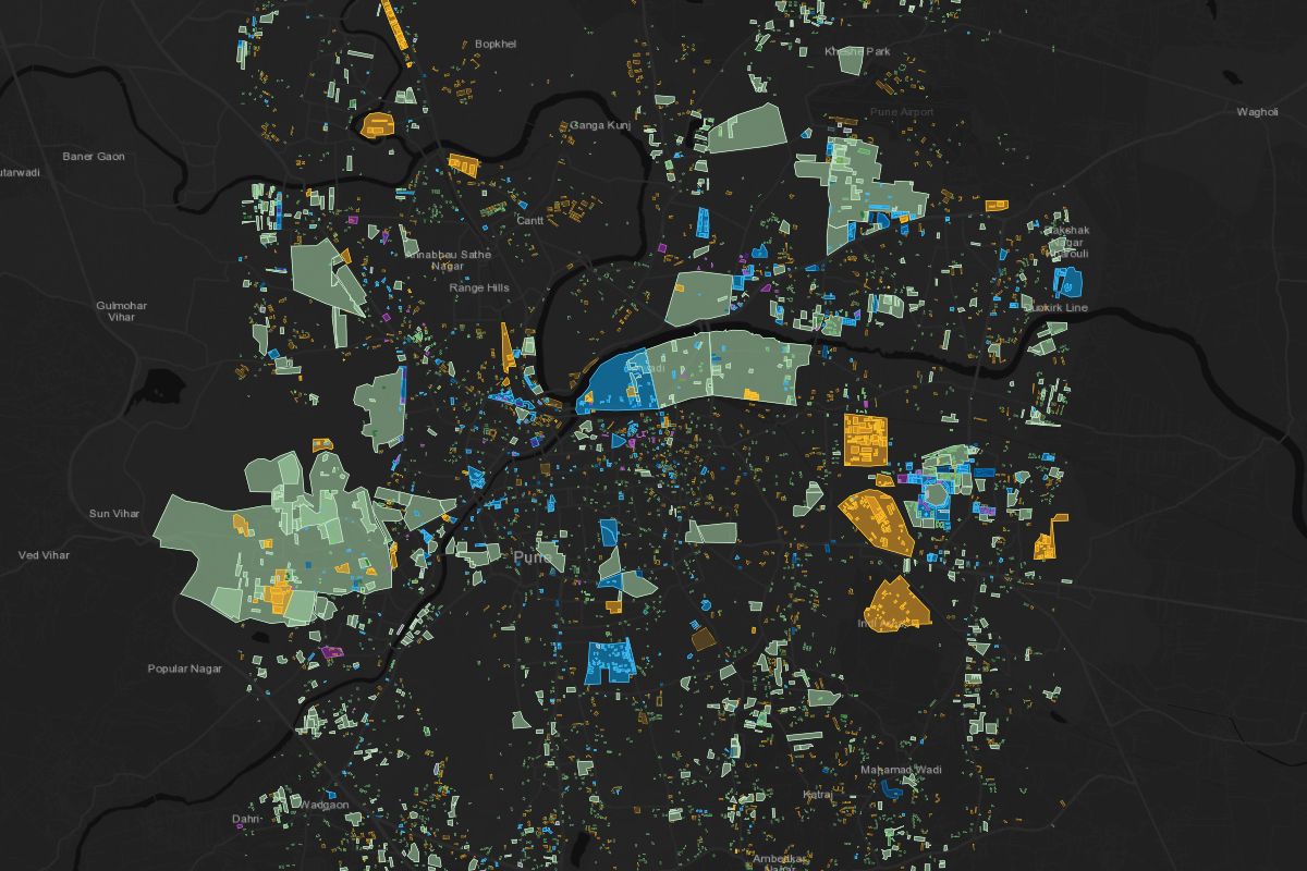 Zoning map of Pune, India
