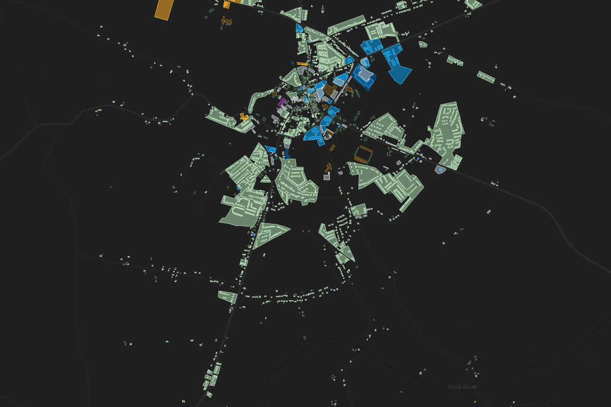 Zoning map of Roscommon, Ireland