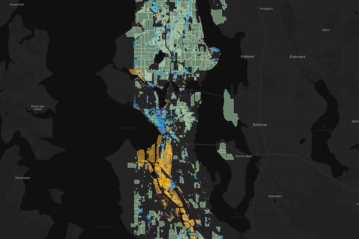 Zoning map of Seattle, WA