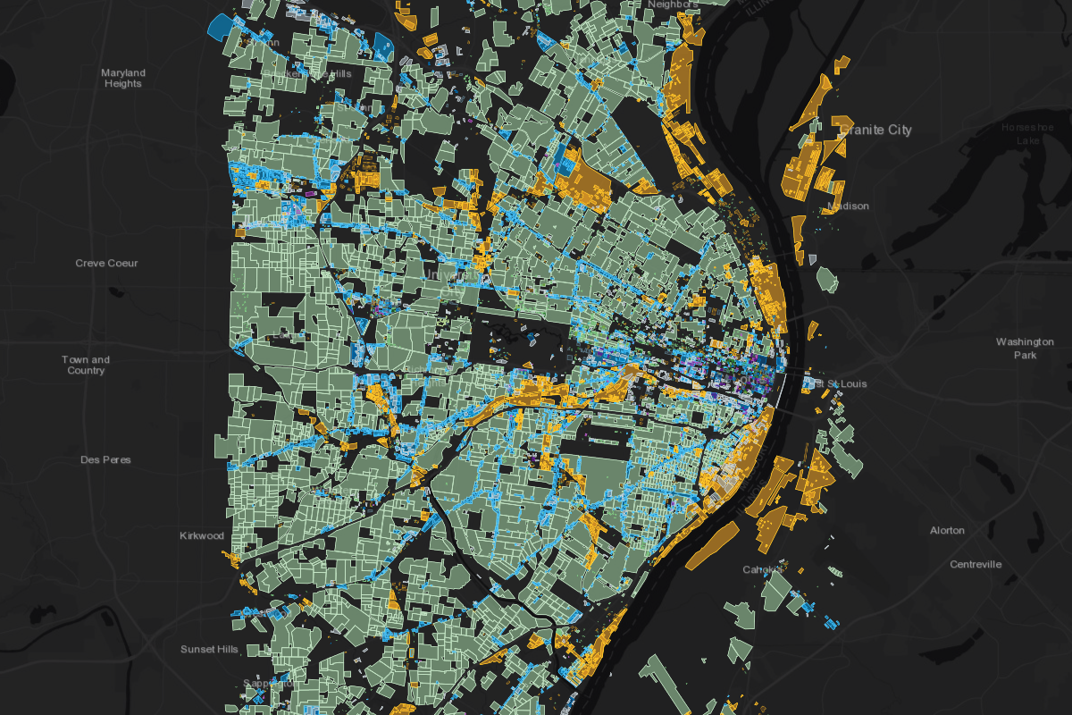 Zoning map of St. Louis, MO