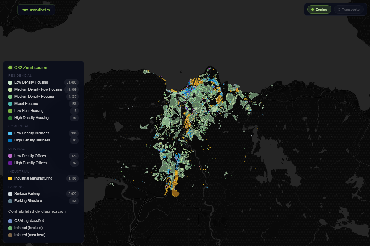 Zoning map of Trondheim
