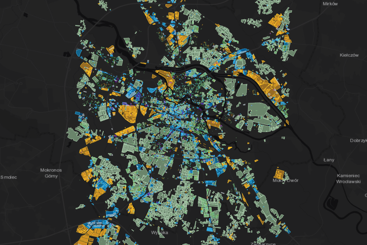 Zoning map of Wrocław, Poland
